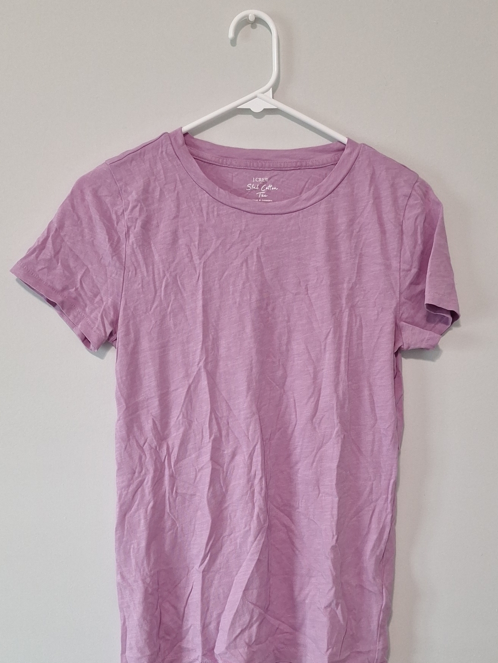 J. Crew Lavender Short Sleeve Cotton Tee S